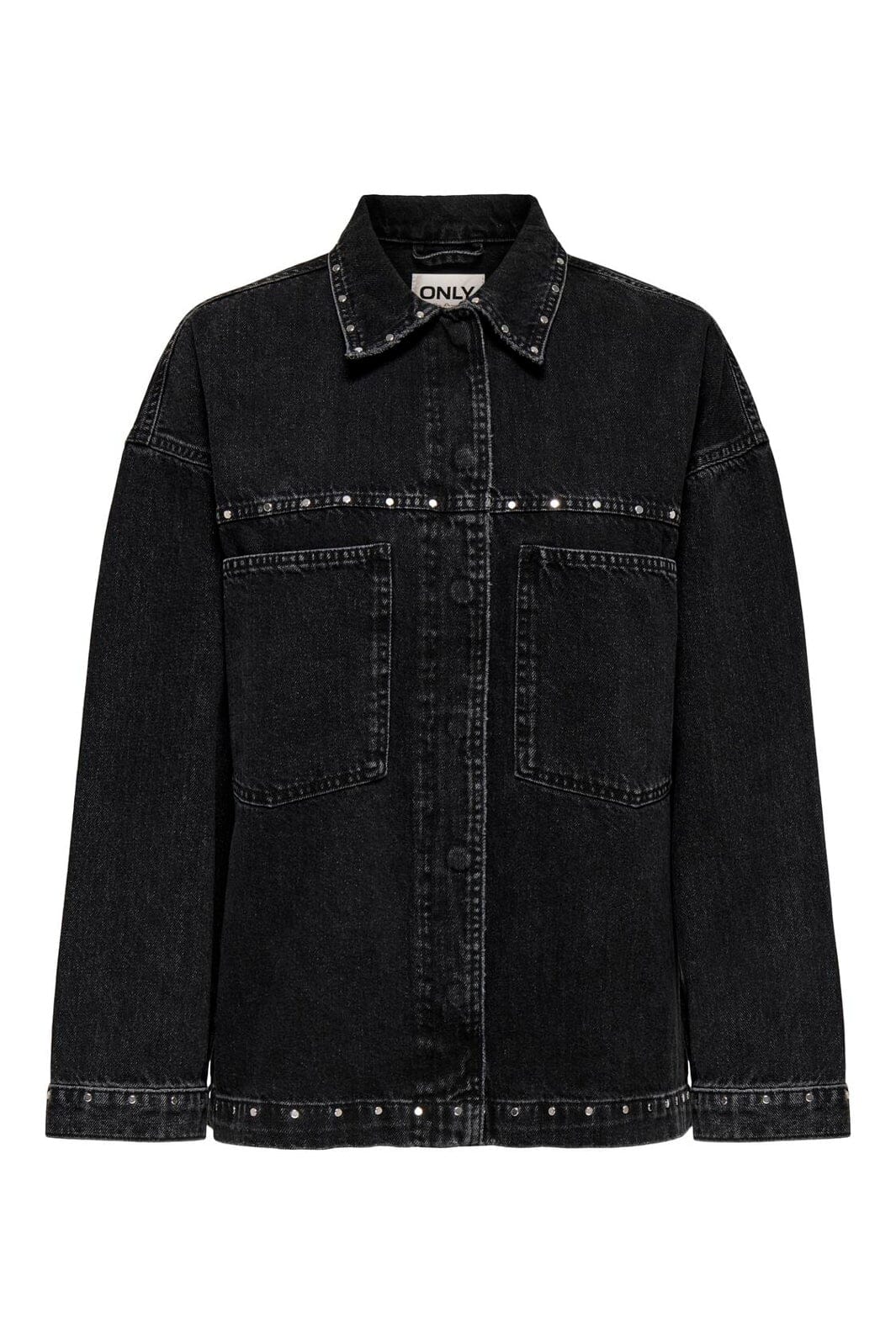 Only - Onlemmie L/S Studded Shirt Azg - 4926859 Washed Black