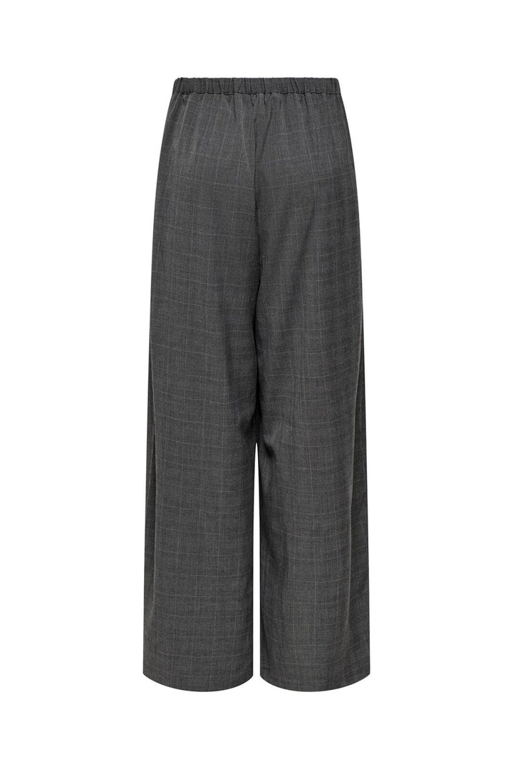 Only - Onlenia X-Wide Check Pant Cc Tlr - 5045078 Dark Grey Melange