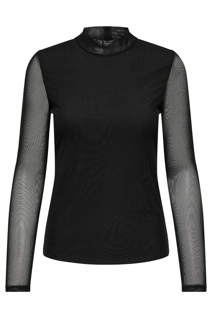 Only - Onlerica Life Mesh L/S Top - 2649422 Black