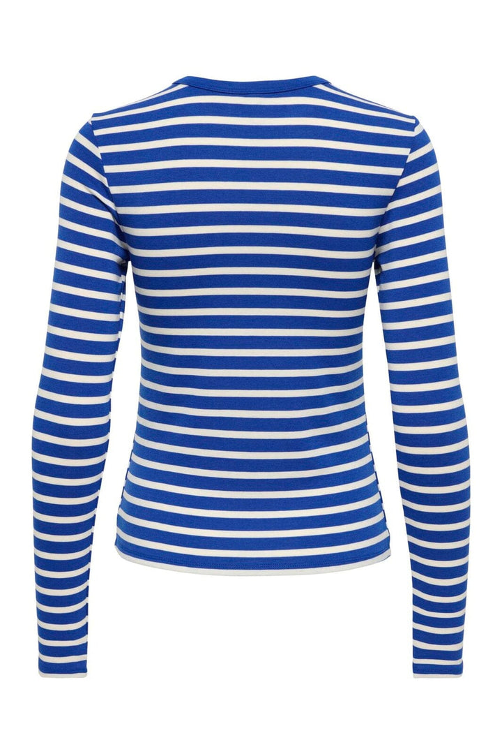 Only - Onlevie L/S O-Neck Stripe Top - 5148695 Surf The Web Cd (Fido)