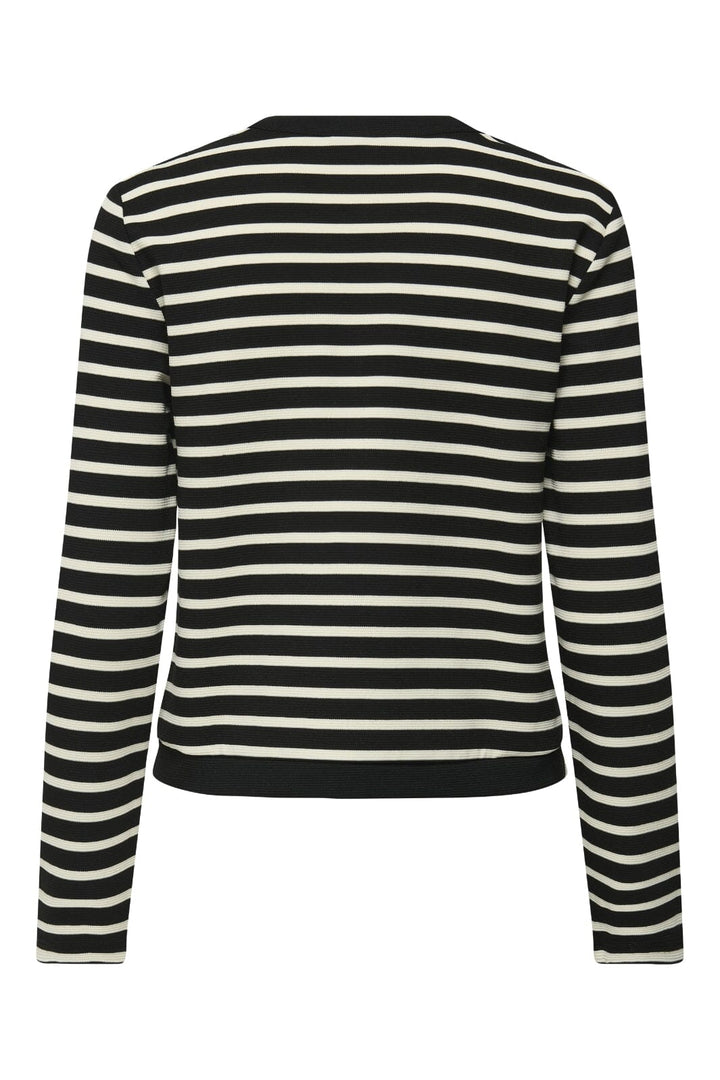 Only - Onlfabiola L/S Cardigan Ub Cc Swt - 4909811 Black Cloud Dancer