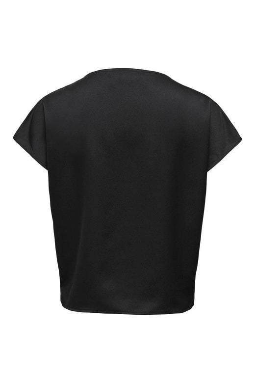 Only - Onlfaraya S/L Button Lace Satin Top - 5080595 Black