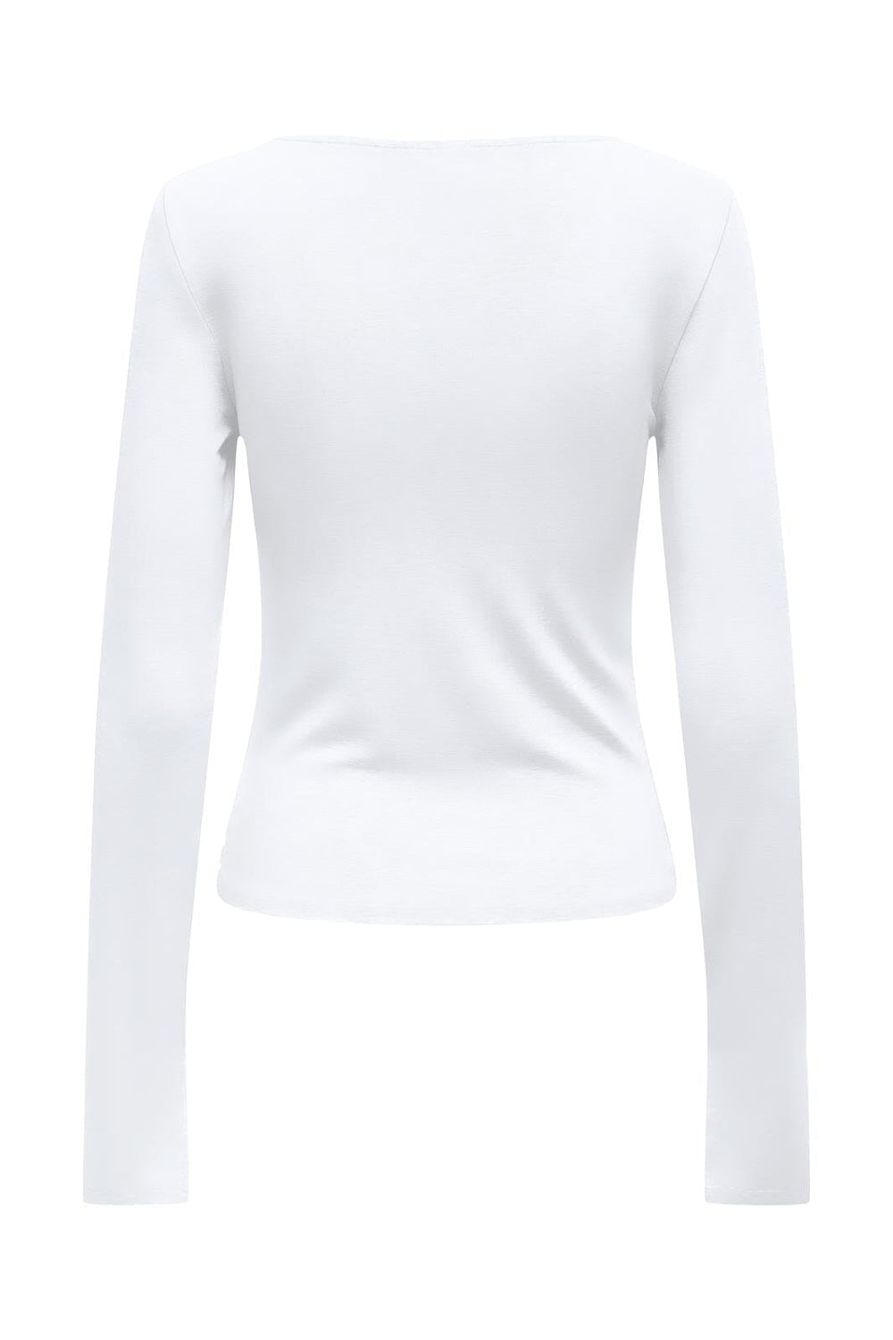 Only - Onlfelina L/S Boatneck Slit Top - 4671816 White