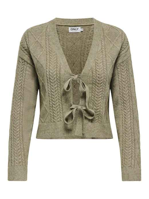 Only - Onlfia Ls String Cardigan Knt Nca - 4805691 Cub W. Melange