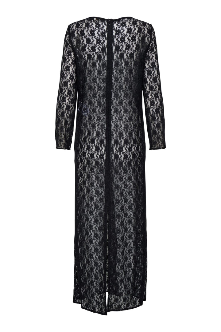 Only - Onlfrederikke Cali Life Ls Lace Dresswvn - 4855481 Black
