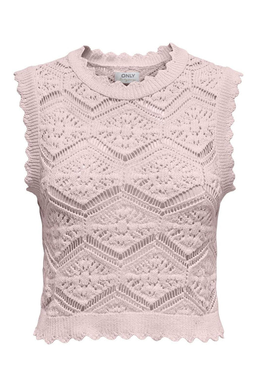 Only - Onlfrida Life Sl Structure Top Knt 15315271 - 4429426 - Candy Pink
