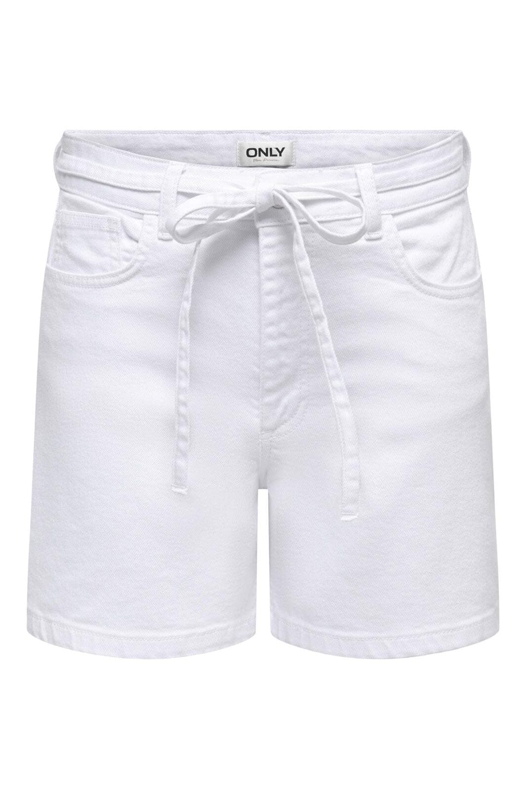 Only - Onlgianna Belted Shorts Azg - 4968672 White Denim