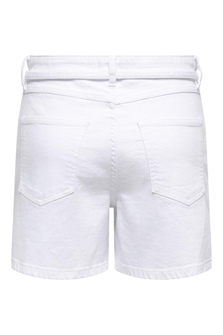 Only - Onlgianna Belted Shorts Azg - 4968672 White Denim