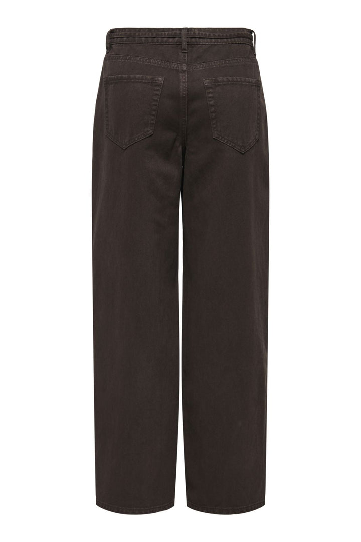 Only - Onlgianna Straight Brown Dot - 4975471 Dark Brown Denim Jeans 