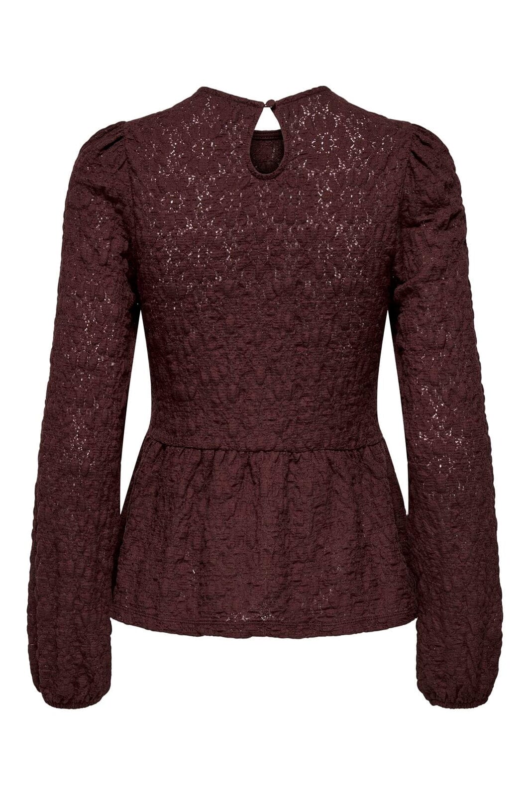 Only - Onlgiavanna L/S Peplum Top - 4915823 Decadent Chocolate