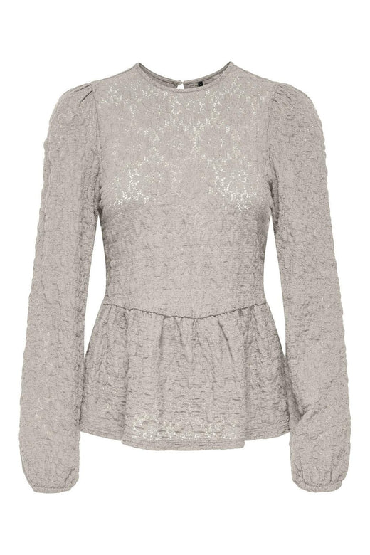 Only - Onlgiavanna L/S Peplum Top - 4957162 Pumice Stone