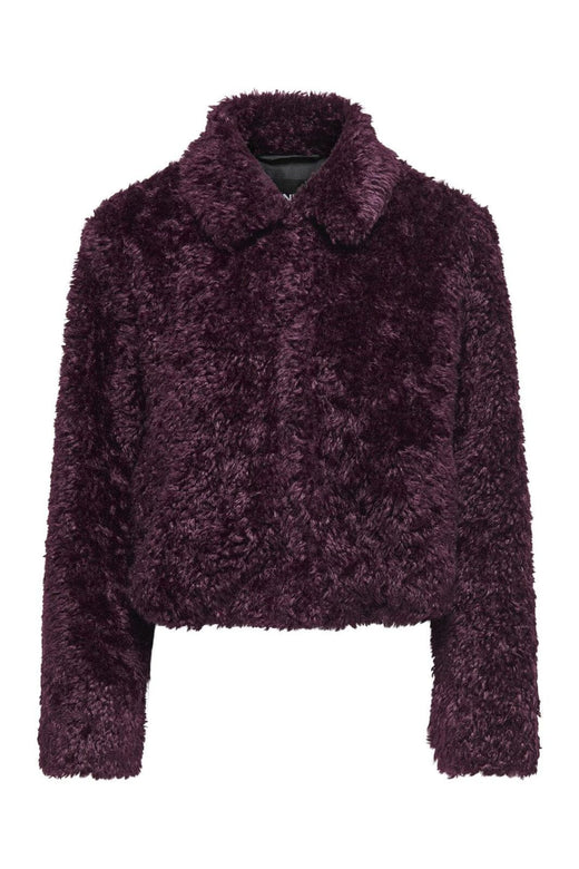 Only - Onlginny Short Teddy Jacket - 4813901 Mauve Wine