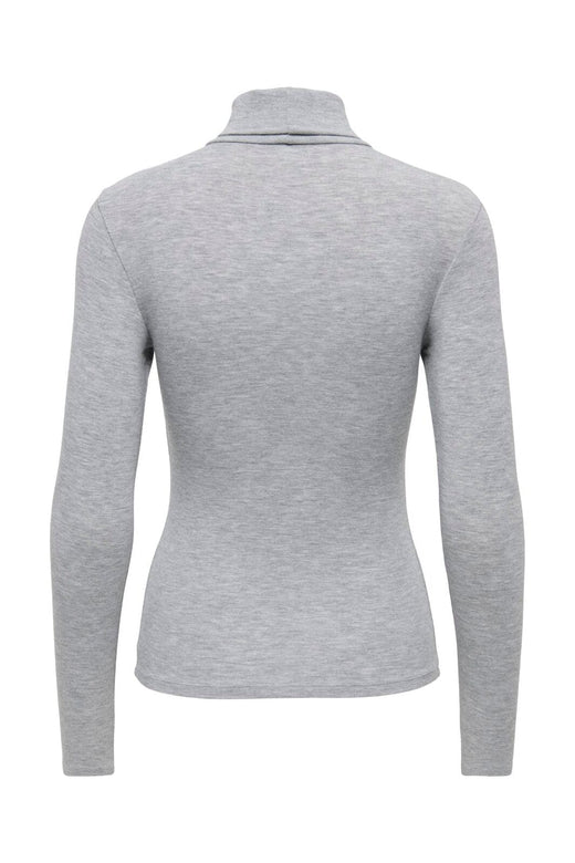 Only - Onlglamour L/S Roll-Neck Top - 5090760 Light Grey Melange