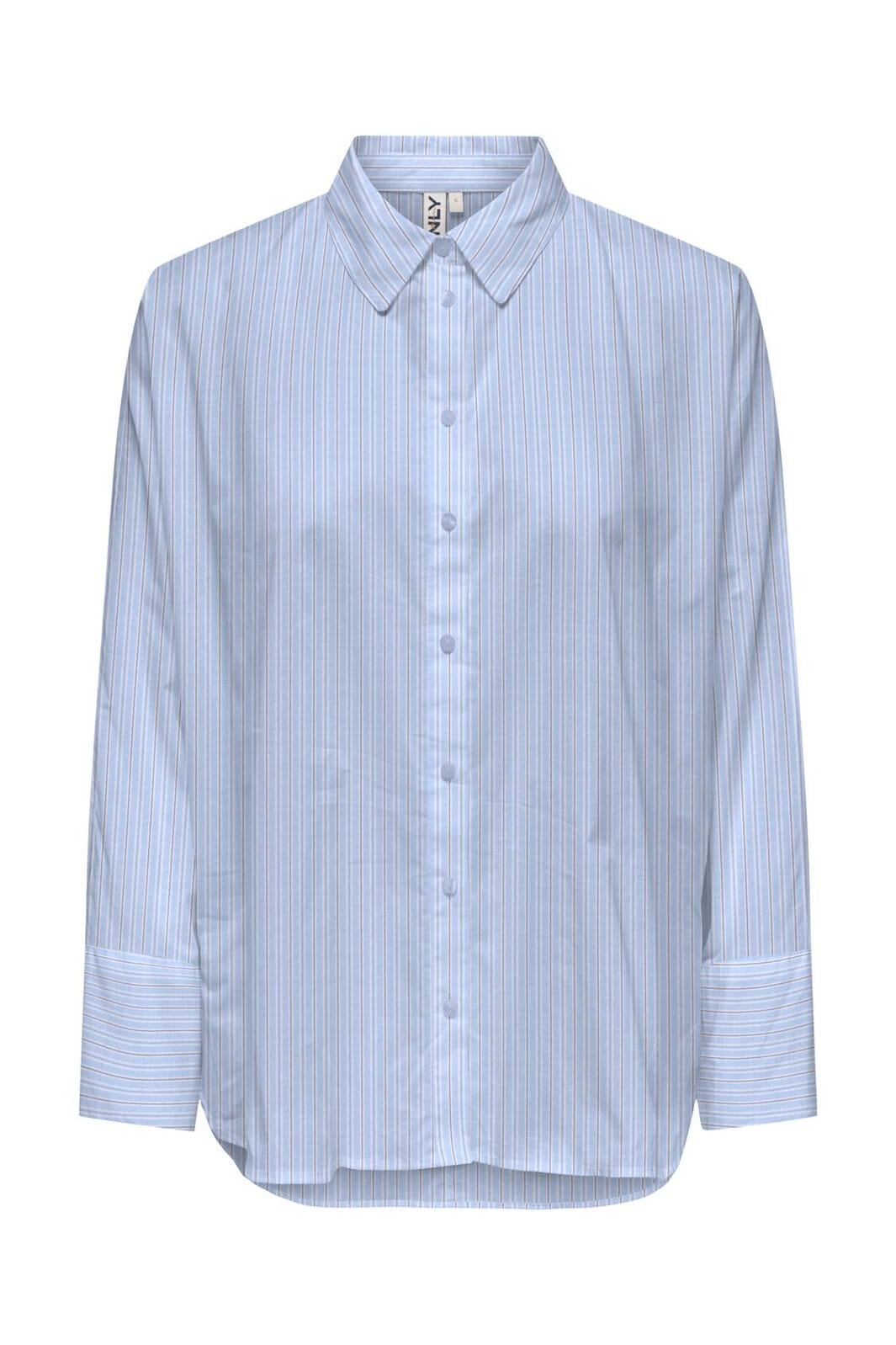 Only - Onlgrace Bersa Ls Shirt - 4983431 Brunnera Blue White