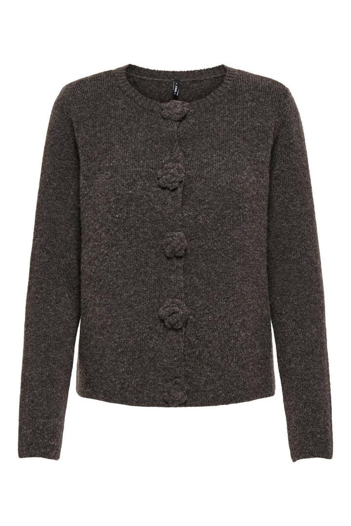 Only - Onlgry Ls Cardigan Cl Knt - 4955919 Black Coffee