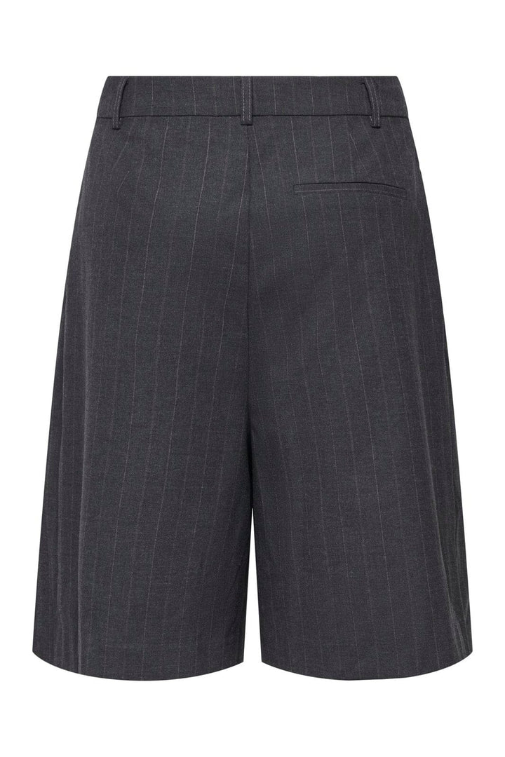Only - Onlhady Bermuda Shorts Tlr - 5190149 Dark Grey Melange White Pinstripe