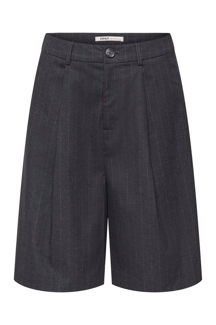 Only - Onlhady Bermuda Shorts Tlr - 5190149 Dark Grey Melange White Pinstripe