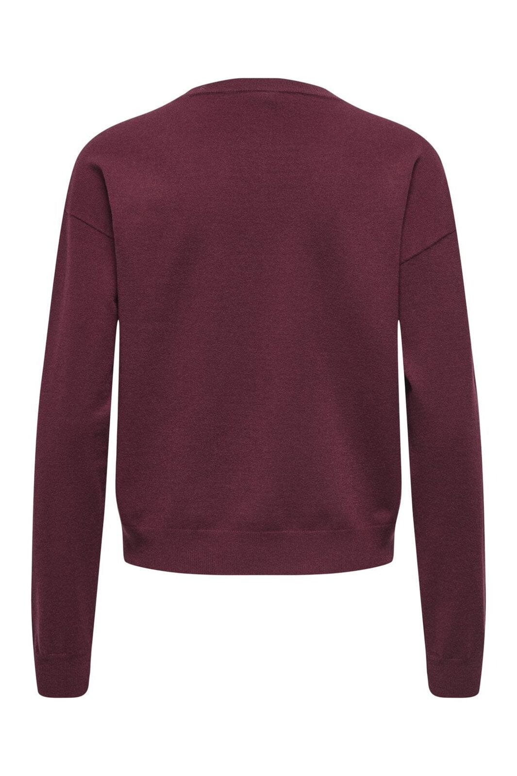 Only - Onlhalifax Ls Sequins O-Neck Knt - 4947030 Zinfandel Dtm Sequins