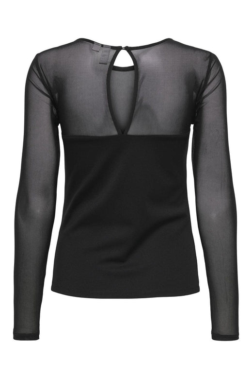 Only - Onlheart-Becki L/S Mix Top - 4866335 Black