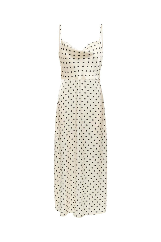 Only - Onlhimi Strap Long Dress - 5092542 Cloud Dancer Black Dots