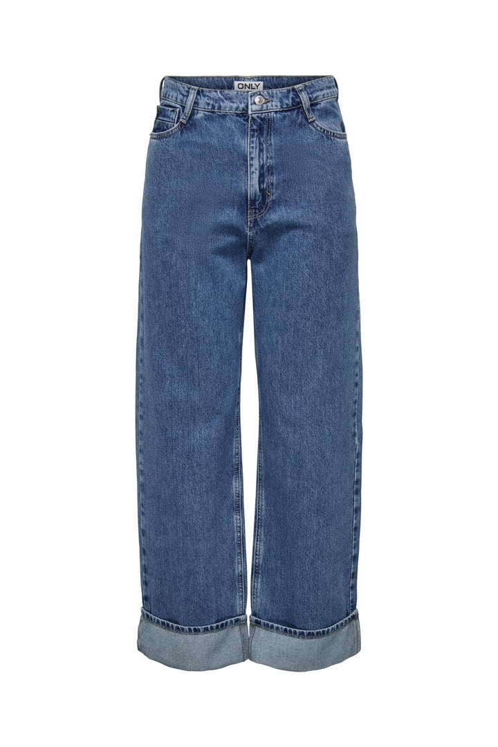 Only - Onlhope Wide Fold Up Cro - 4526976 Medium Blue Denim