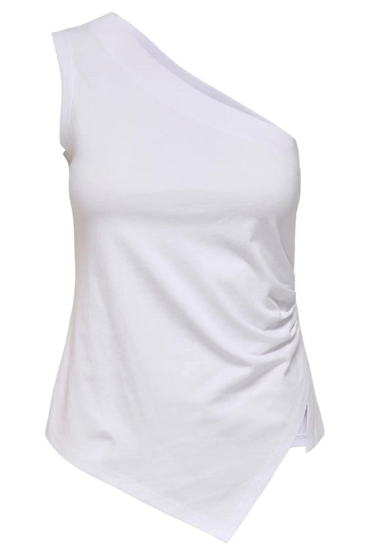 Only - Onlindy S/L One Shoulder Top Box - 4771494 Bright White