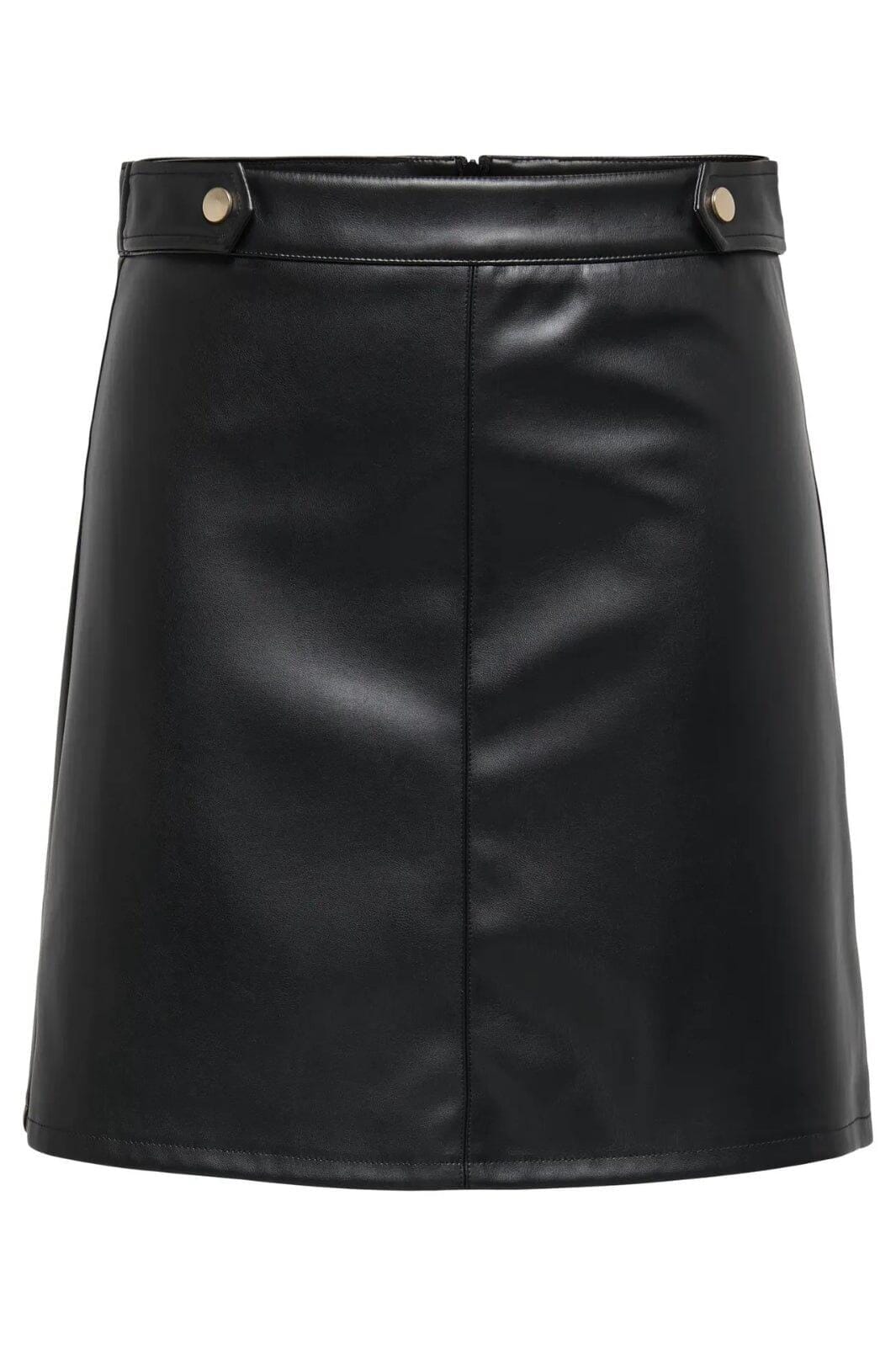 Only - Onlisabel Faux Leather Skirt - 4803427 Black Nederdele 
