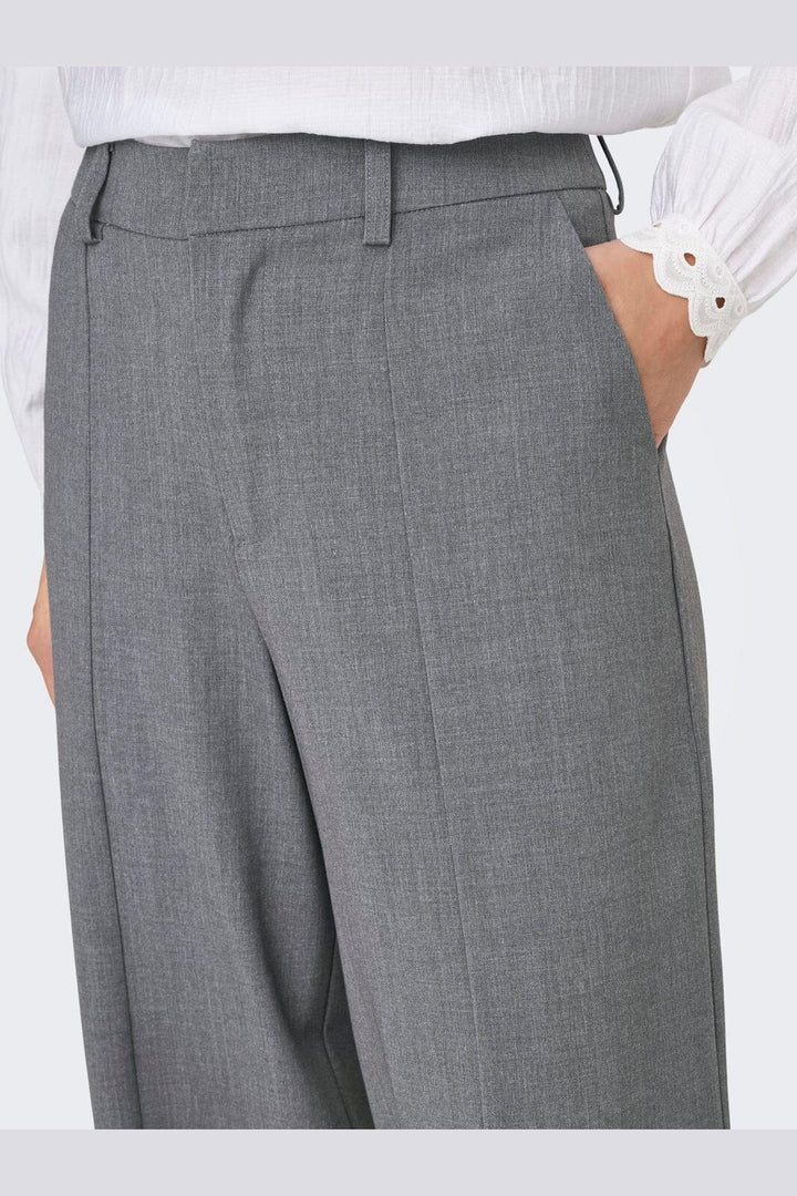 Only - Onlisadora Life Barrel Pant Tlr - 4945005 Medium Grey Melange