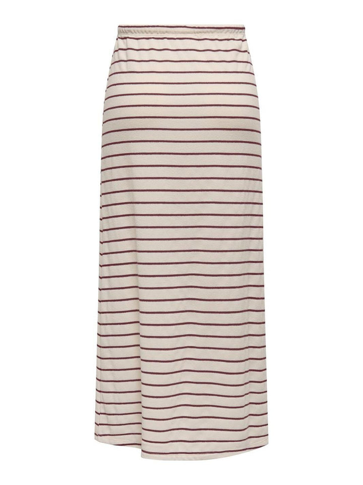 Only - Onljana Loose Skirt Swt - 4832802 Cloud Dancer Ruby Wine