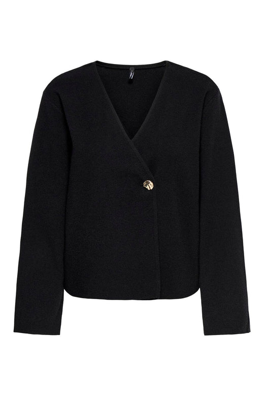 Only - Onljing Ls Vneck One Button Cardi Knt - 5088617 Black Gold Button