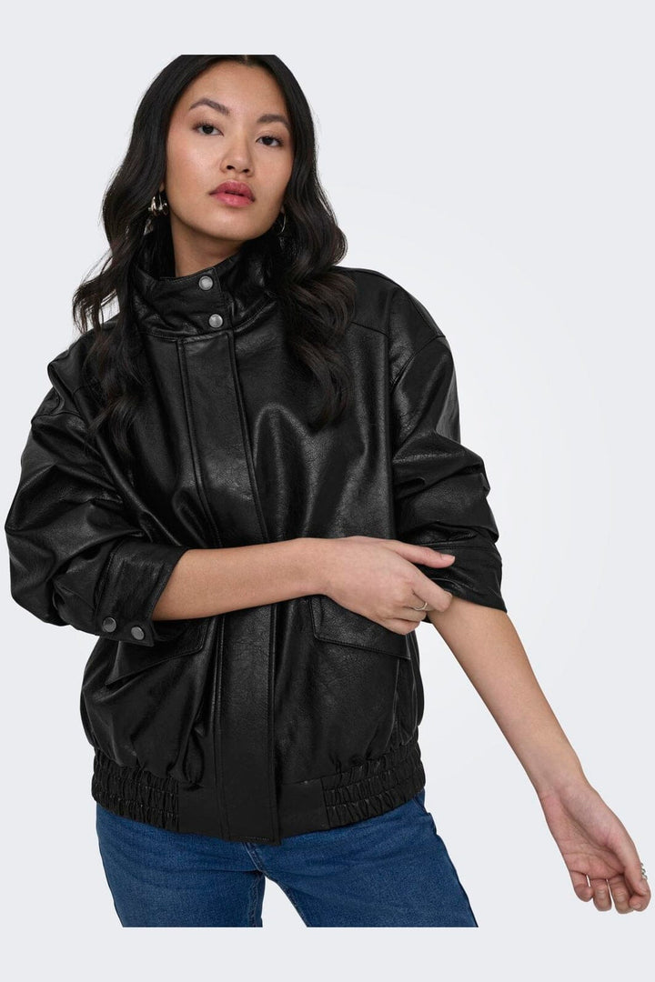 Only - Onljulia Faux Leather Ovz. Bomber - 5010255 Black
