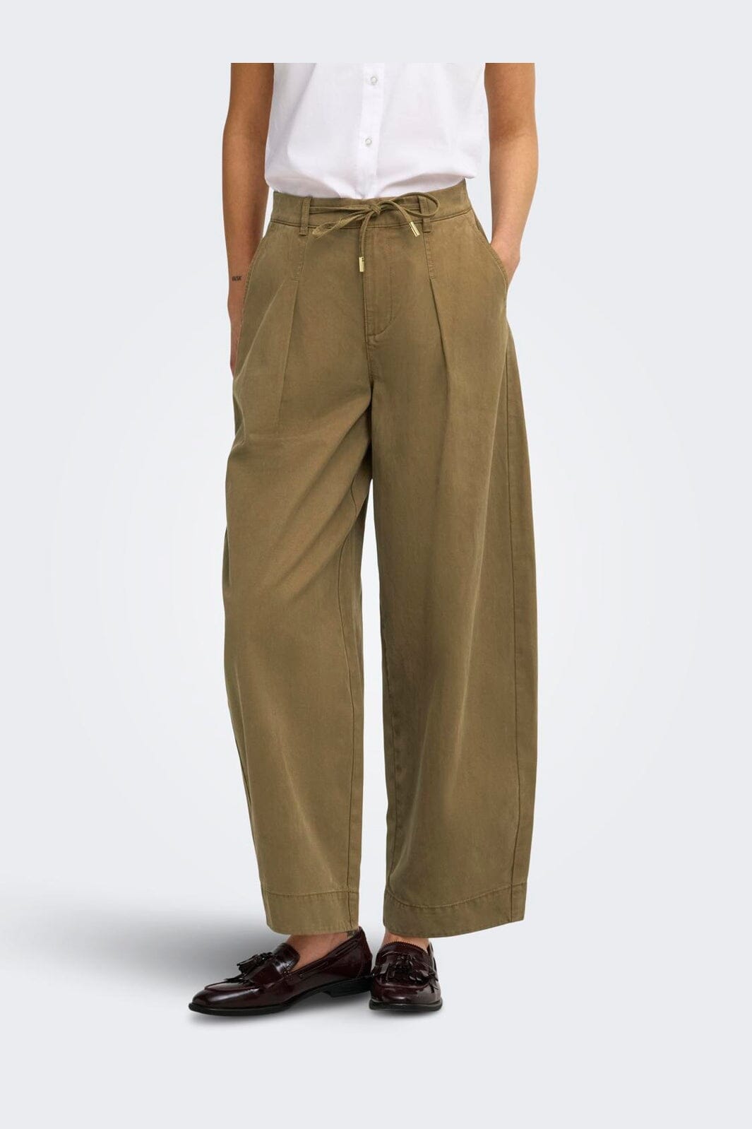 Only - Onlkaitlin String Barrel Pant - 5200162 Kangaroo