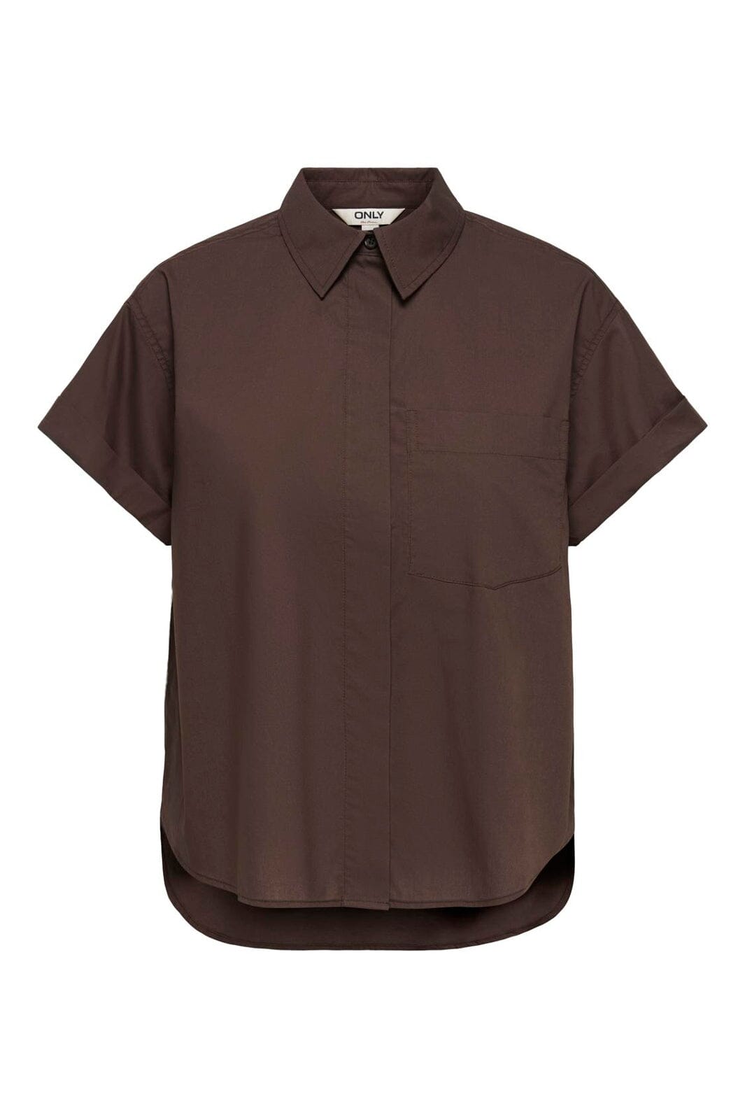 Only - Onlkeri S/S Fold Shirt - 5118366 Coffee Bean