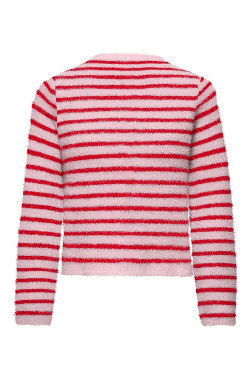 Only - Onlkerry Ls Button Cardigan Cc Knt - 5100856 Pale Lilac True Red/Silver Heart Button