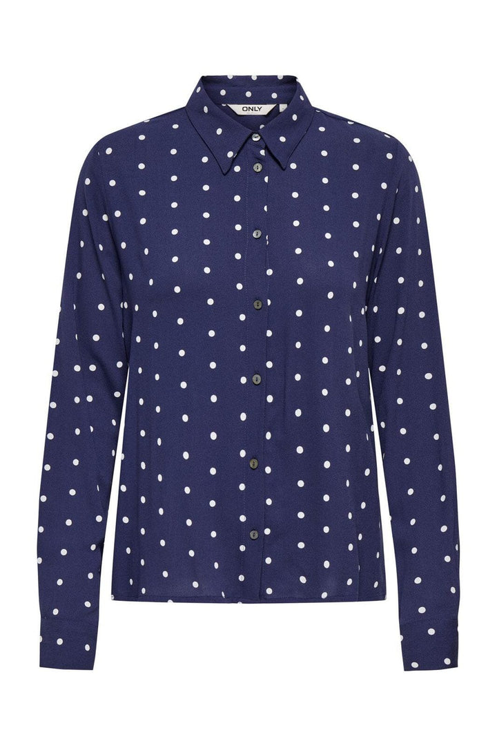 Only - Onlkeshav L/S Shirt - 4991000 Patriot Blue Dots