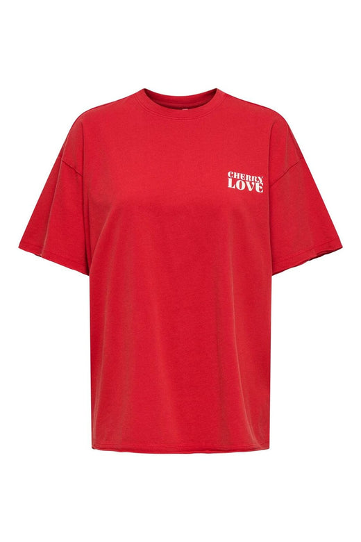 Only - Onlkinna S/S Oversize Top Box - 4962590 Barbados Cherry Kinna Cherry Back