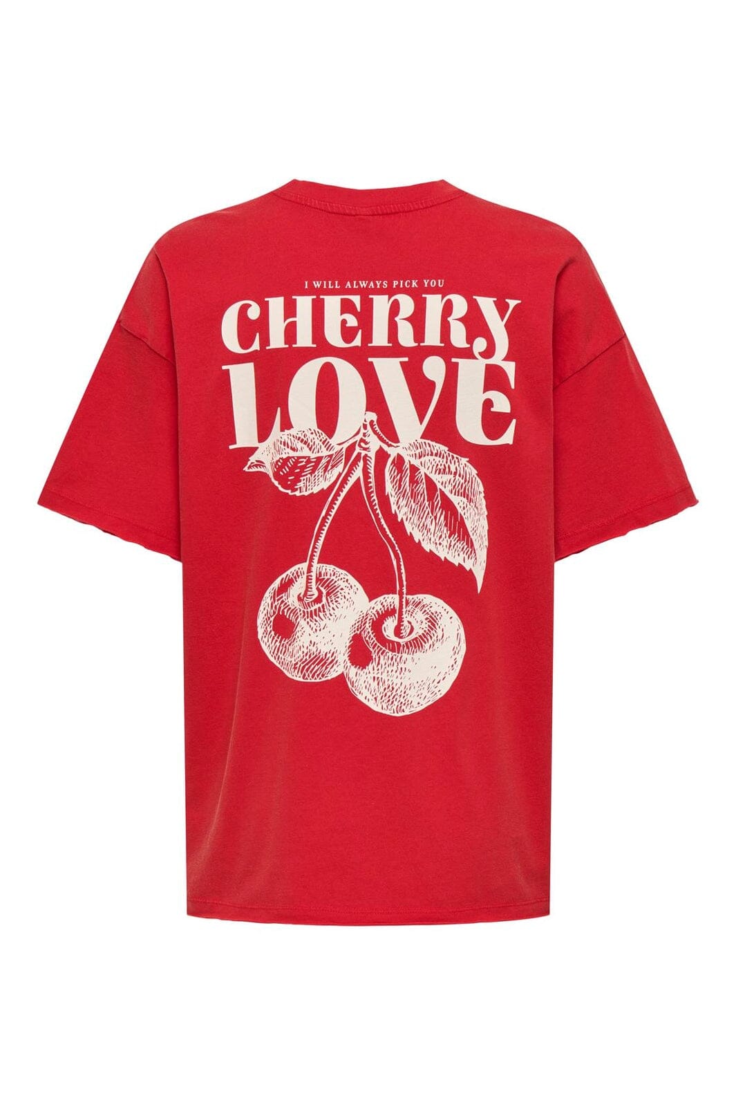 Only - Onlkinna S/S Oversize Top Box - 4962590 Barbados Cherry Kinna Cherry Back