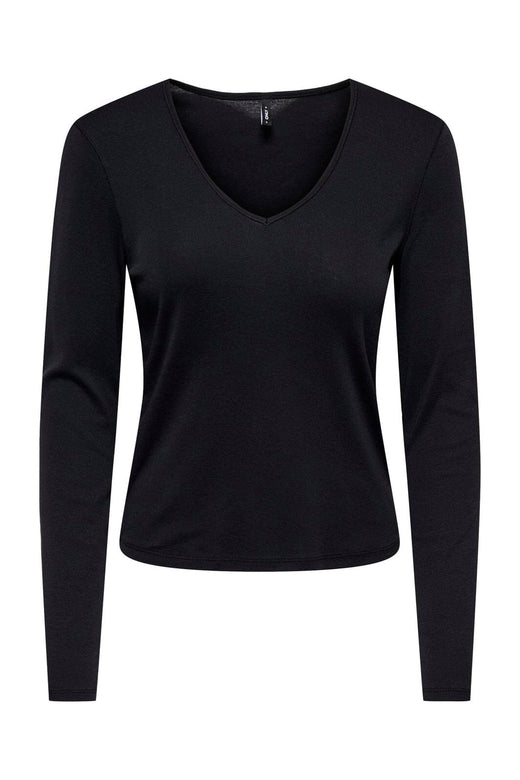 Only - Onlkira L/S V-Neck Top - 5086611 Black