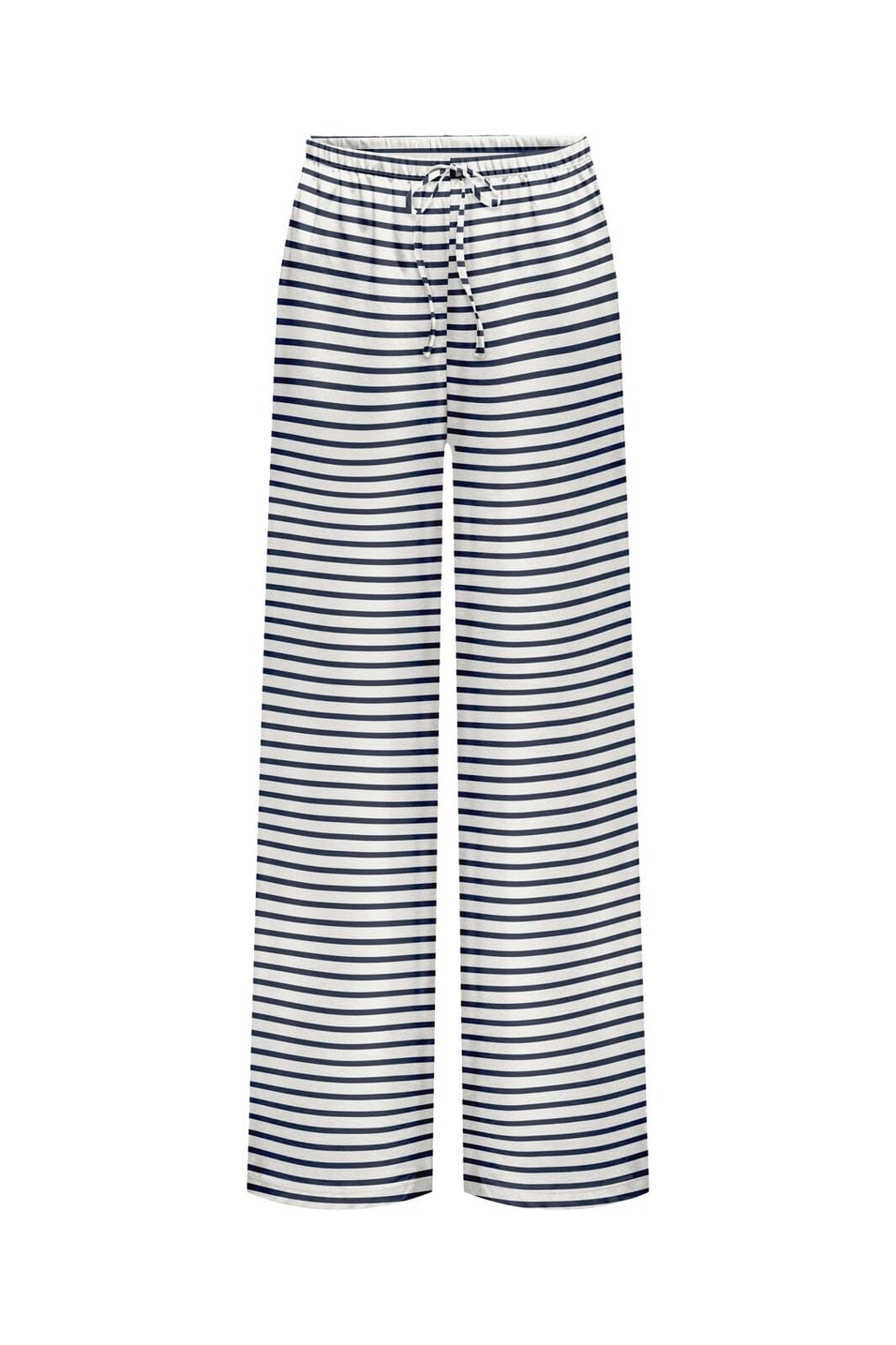 Only - Onlkiss Loose Pant Cc - 4987290 Cloud Dancer Luna Stripes Navy Blazer