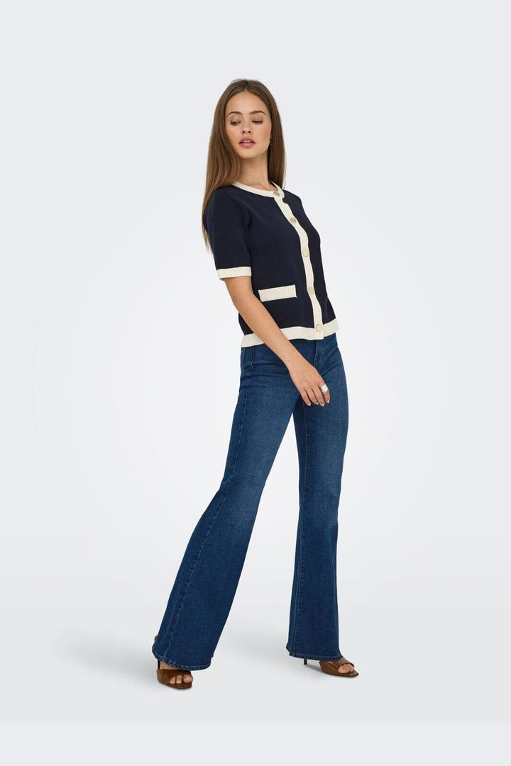 Only - Onllana Retro Flared Box - 4893231 Medium Blue Denim