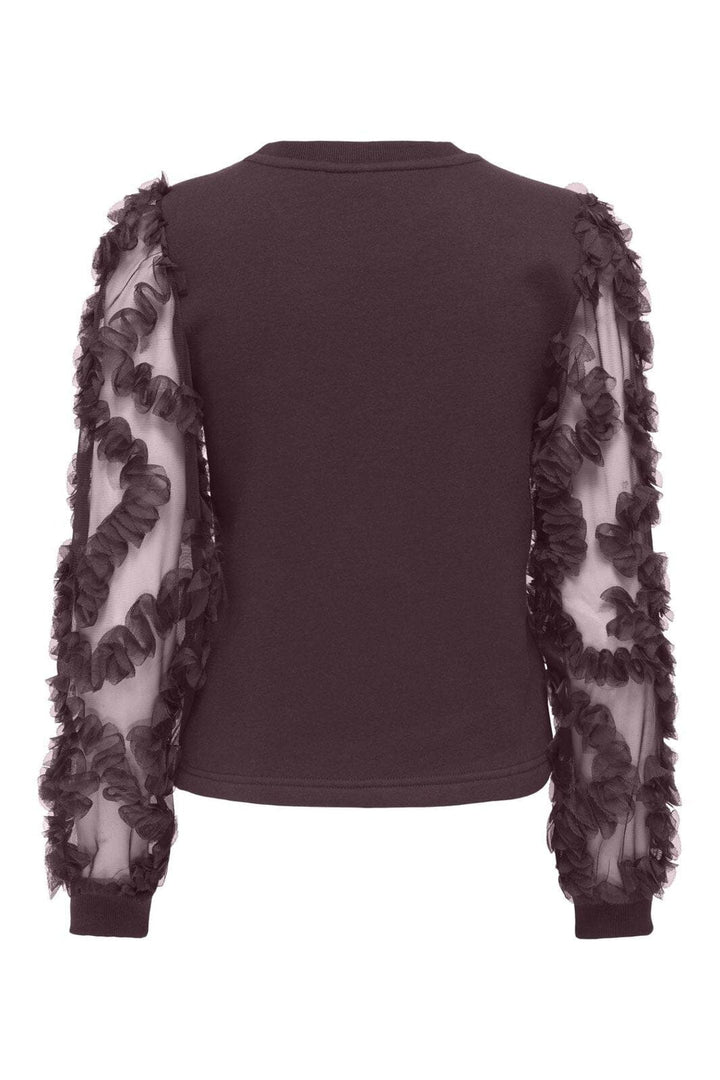 Only - Onllavin L/S O-Neck Mix Swt - 4928827 Winetasting Winetasting Mesh Sleeves