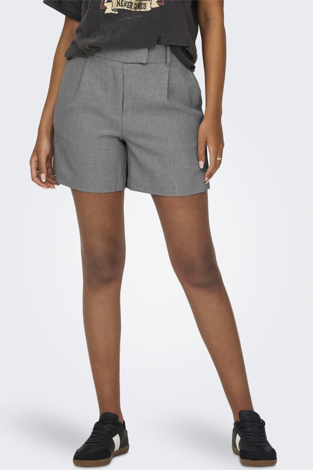 Only - Onllinda Mel Shorts Tlr 15283727 - 4792902 - Medium Grey Melange
