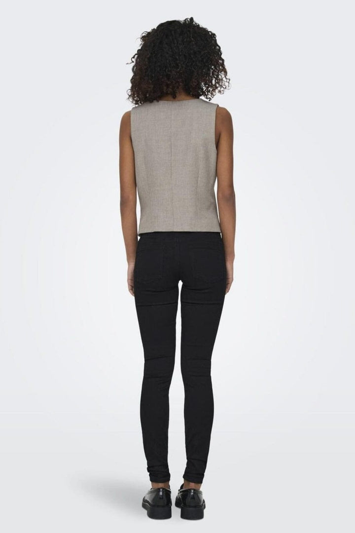 Only - Onllinda S/L Mel Fit Waistcoat Tlr - 4633901 Fungi Melange