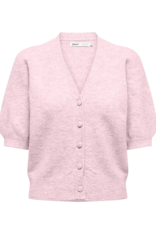 Only - Onlliva V-Neck S/S Cardigan Knt - 4975690 Potpourri Melange Cardigans 