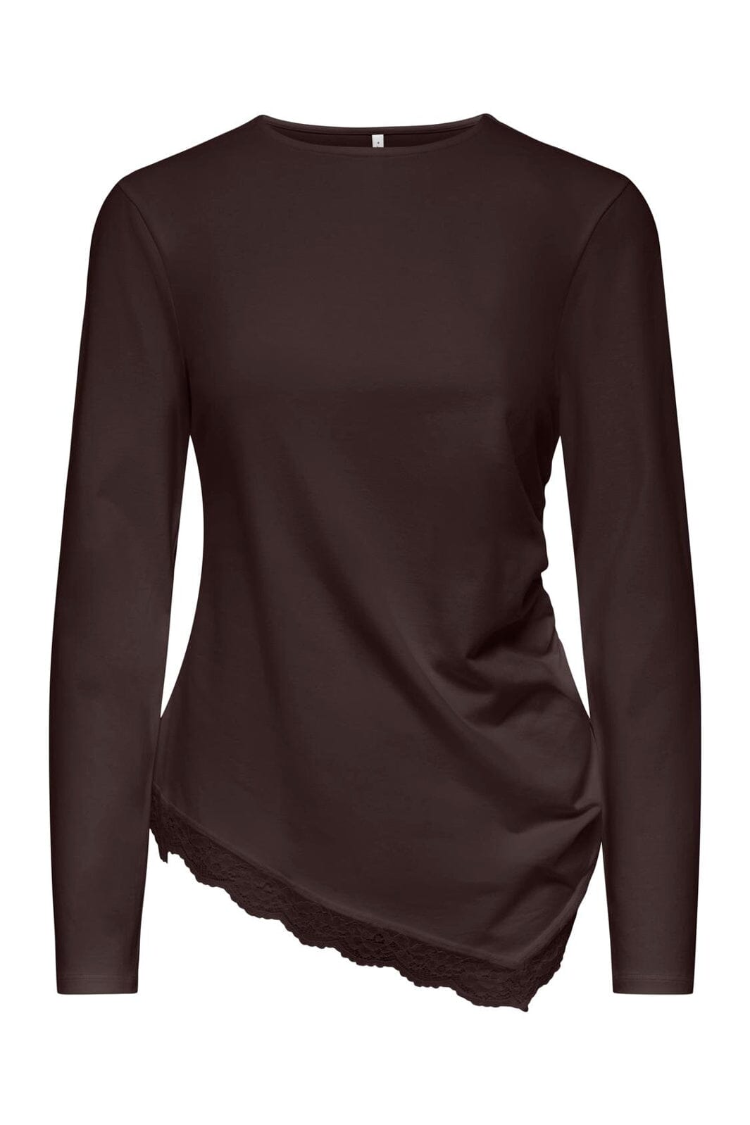 Only - Onllive Love L/S Ruching Top - 5130906 Chocolate Torte Dtm Lace