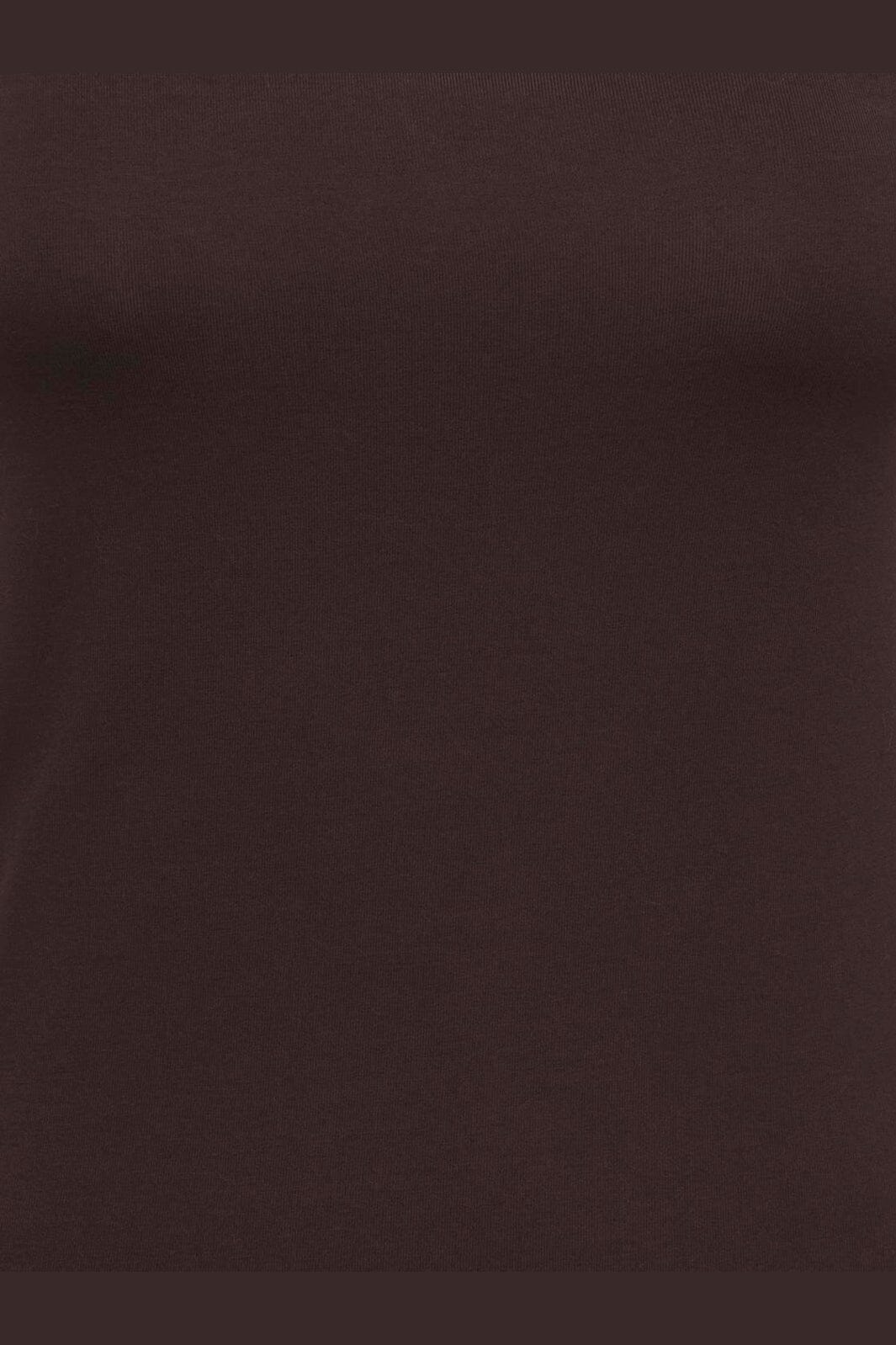Only - Onllive Love S/L Tank Top Lace Detail - 5194535 Chocolate Torte Tone In Tone Lace