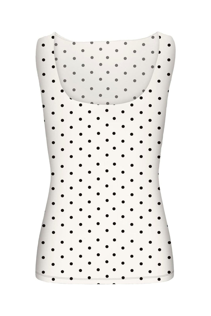 Only - Onllone 2-Way S/L Top - 5083276 Cloud Dancer Small Black Dots