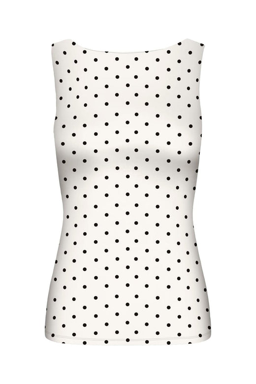 Only - Onllone 2-Way S/L Top - 5083276 Cloud Dancer Small Black Dots