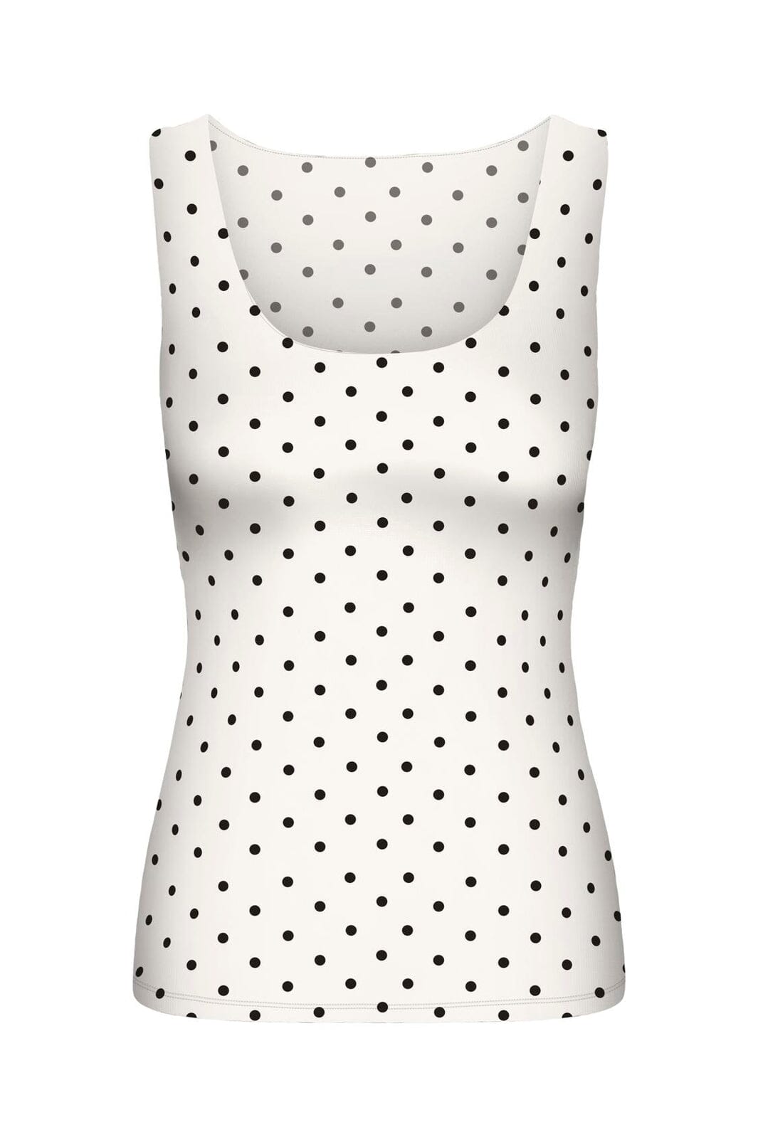 Only - Onllone 2-Way S/L Top - 5083276 Cloud Dancer Small Black Dots