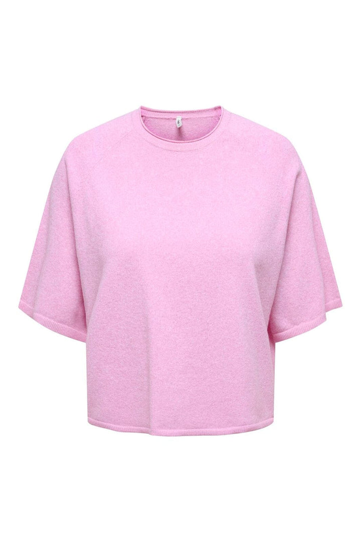 Only - Onlloyal 2/4 O-Neck Knt - 4983477 Super Pink Melange